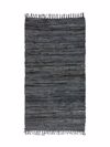PERSIKA Xali Dermatino me Krossia 'Leather Rugs Solid' 130227/02A Charcoal 70x130cm PRS030584